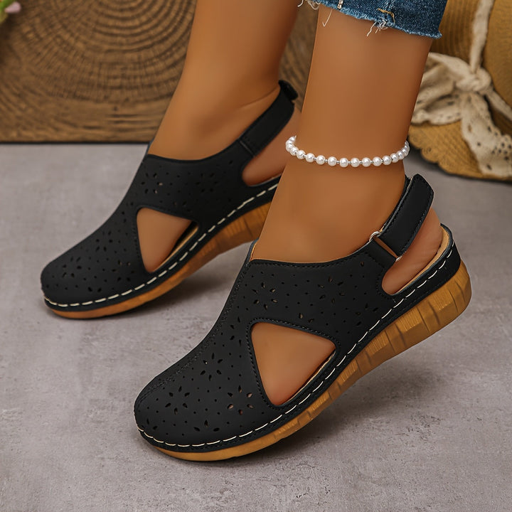 Lunara | Cut-Out Wedge Sandals