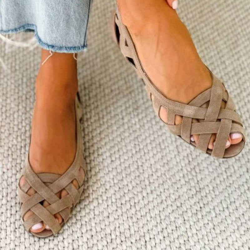 Caterina Coloured Braided Sandals Comfort