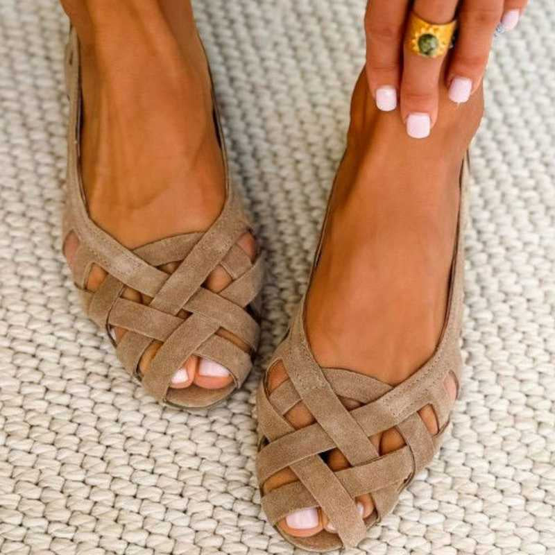 Caterina Coloured Braided Sandals Comfort