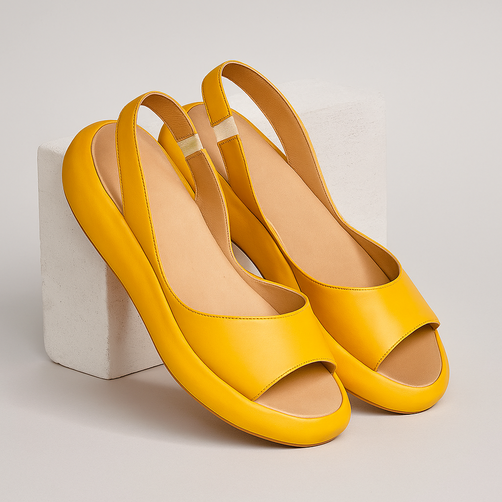 Avenelle | Cushioned Wedge Slingback Sandals
