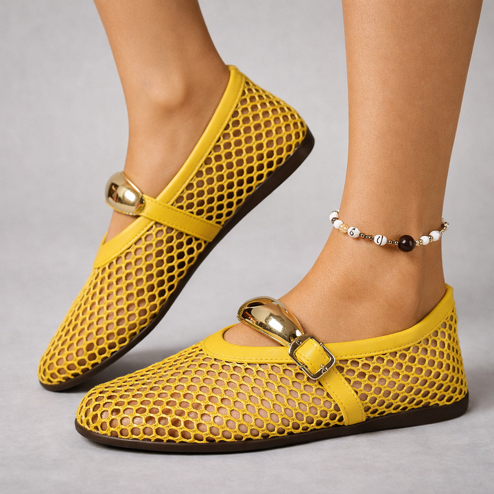 Arlena | Mesh Mary Jane Ballerinas
