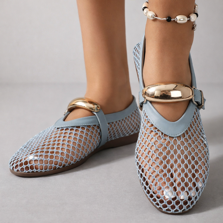 Arlena | Mesh Mary Jane Ballerinas
