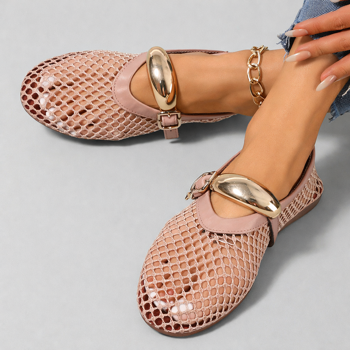 Arlena | Mesh Mary Jane Ballerinas