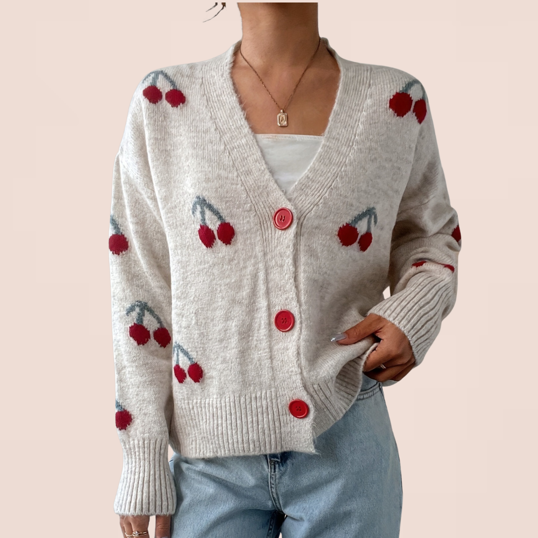RASHA™ - Chic Button Front Long Sleeve Cardigan