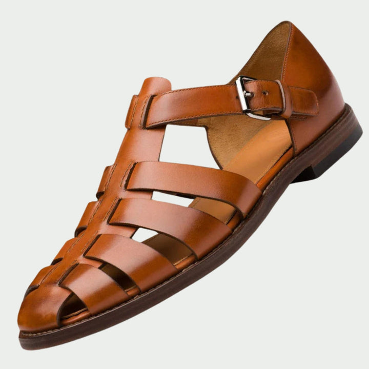 Brian | Woven Leather Gladiator Sandals