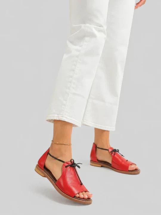 Lilliana | Metallic Bow-Strap Sandals