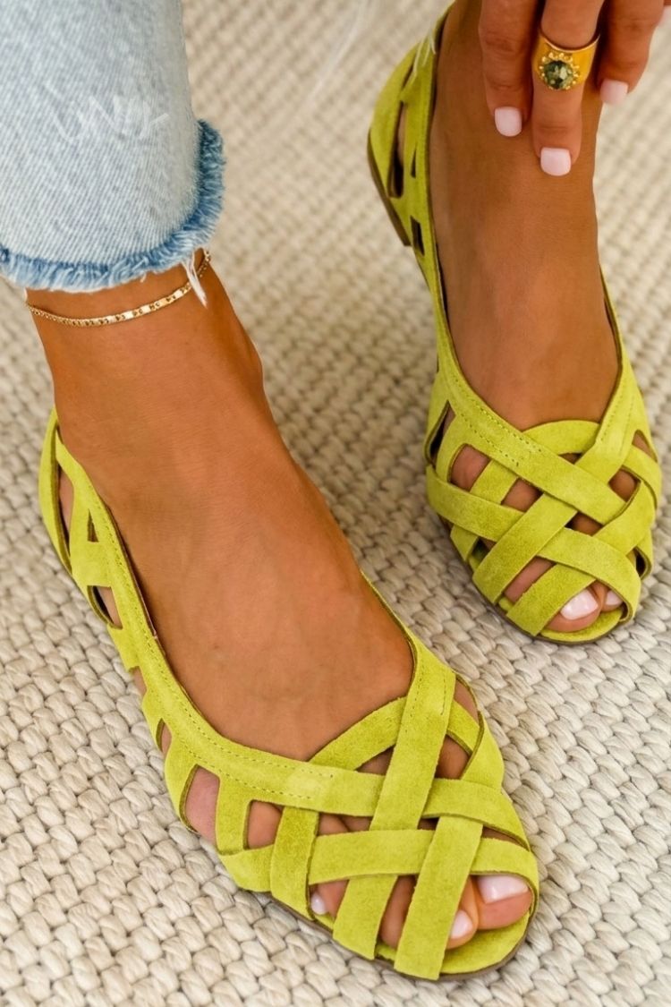Caterina Colourful Braided Sandals Comfort