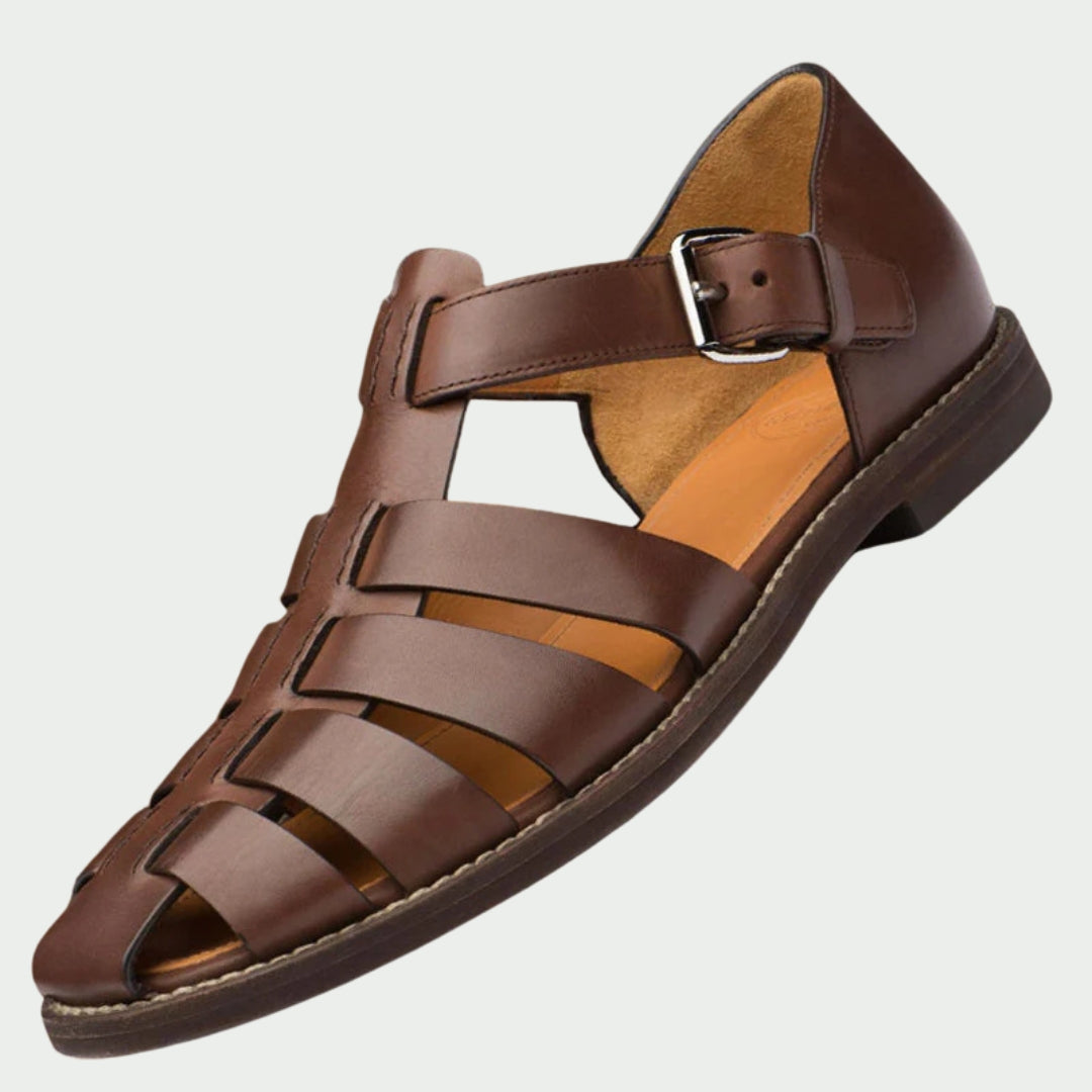 Brian | Woven Leather Gladiator Sandals