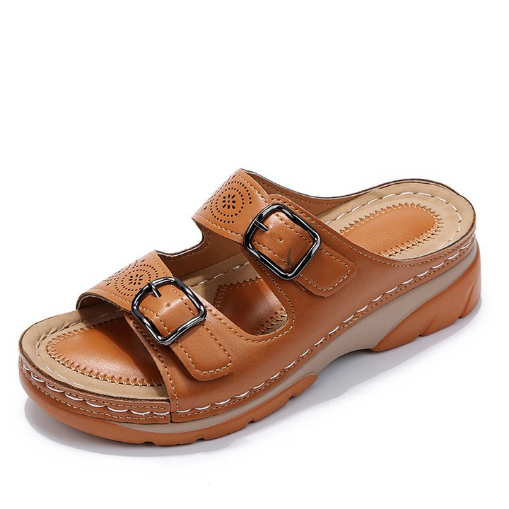 Maren | Double Buckle Mule Sandals