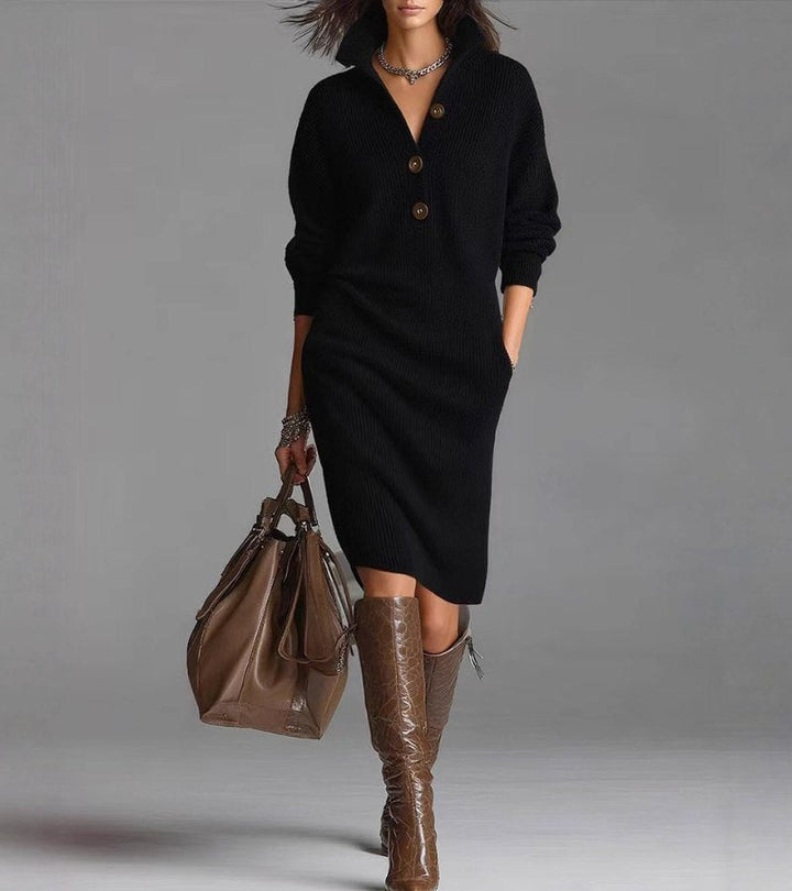 Beeckhoven | Elegant Winter Dress with Buttons
