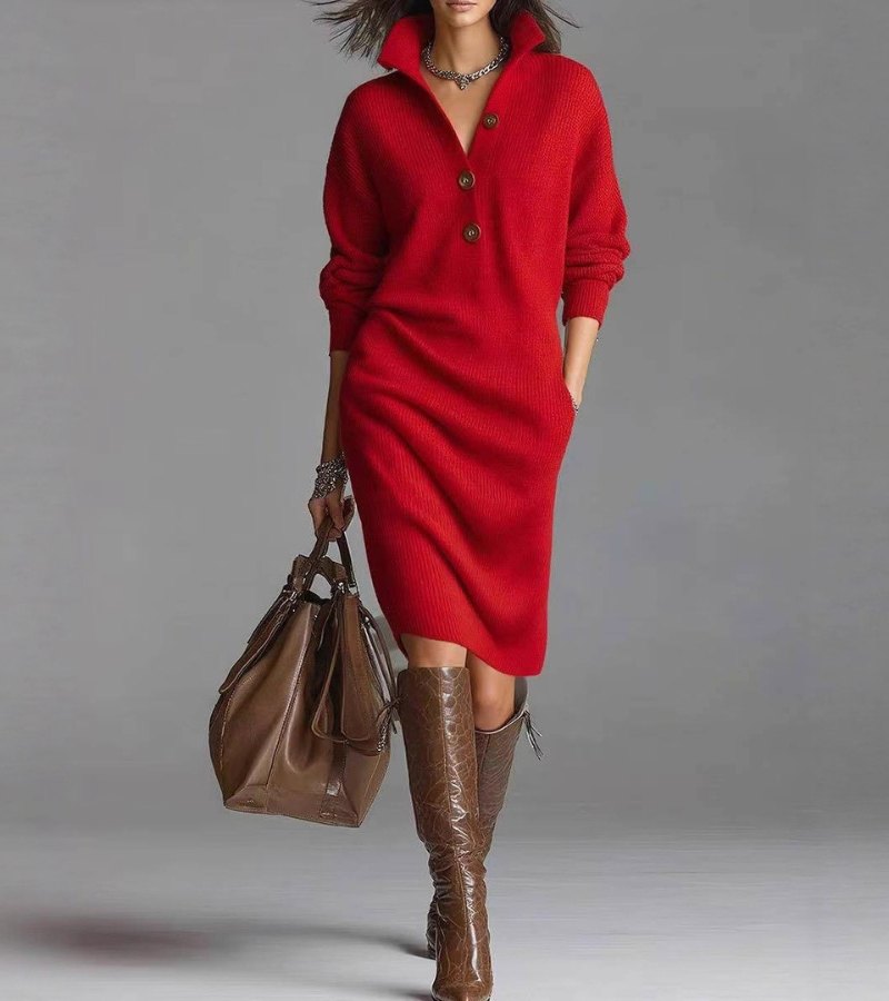 Beeckhoven | Elegant Winter Dress with Buttons
