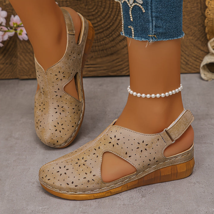 Lunara | Cut-Out Wedge Sandals