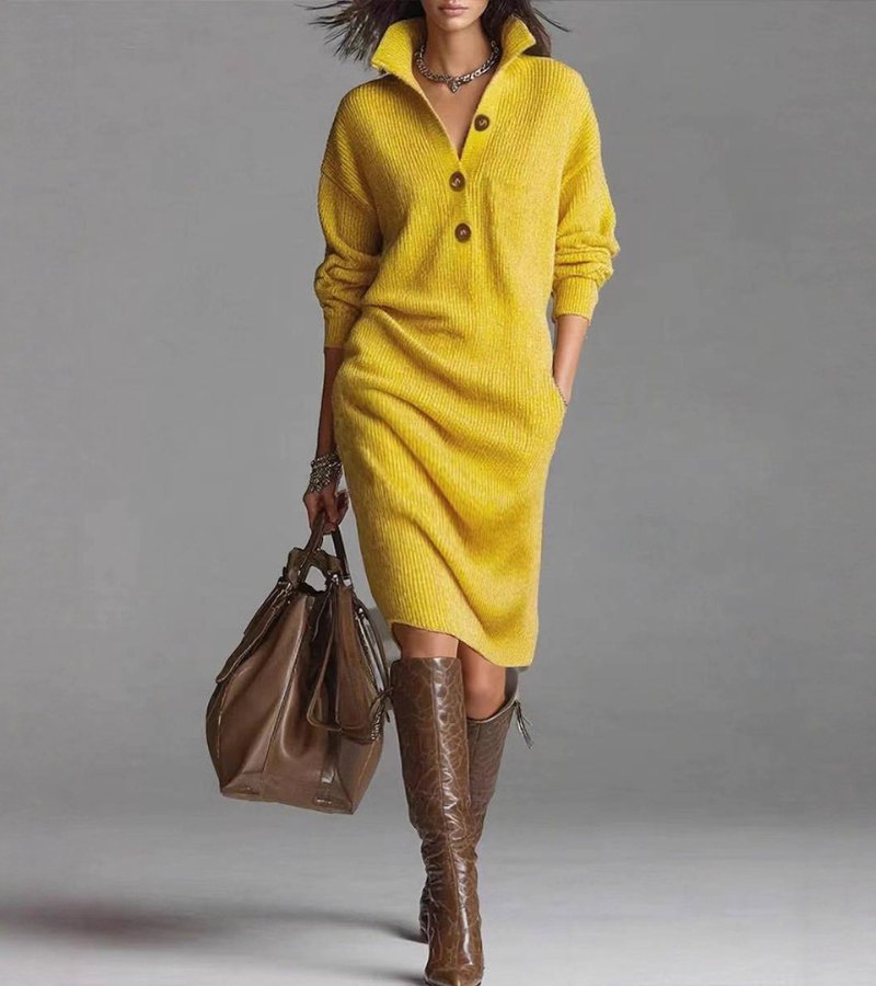 Beeckhoven | Elegant Winter Dress with Buttons