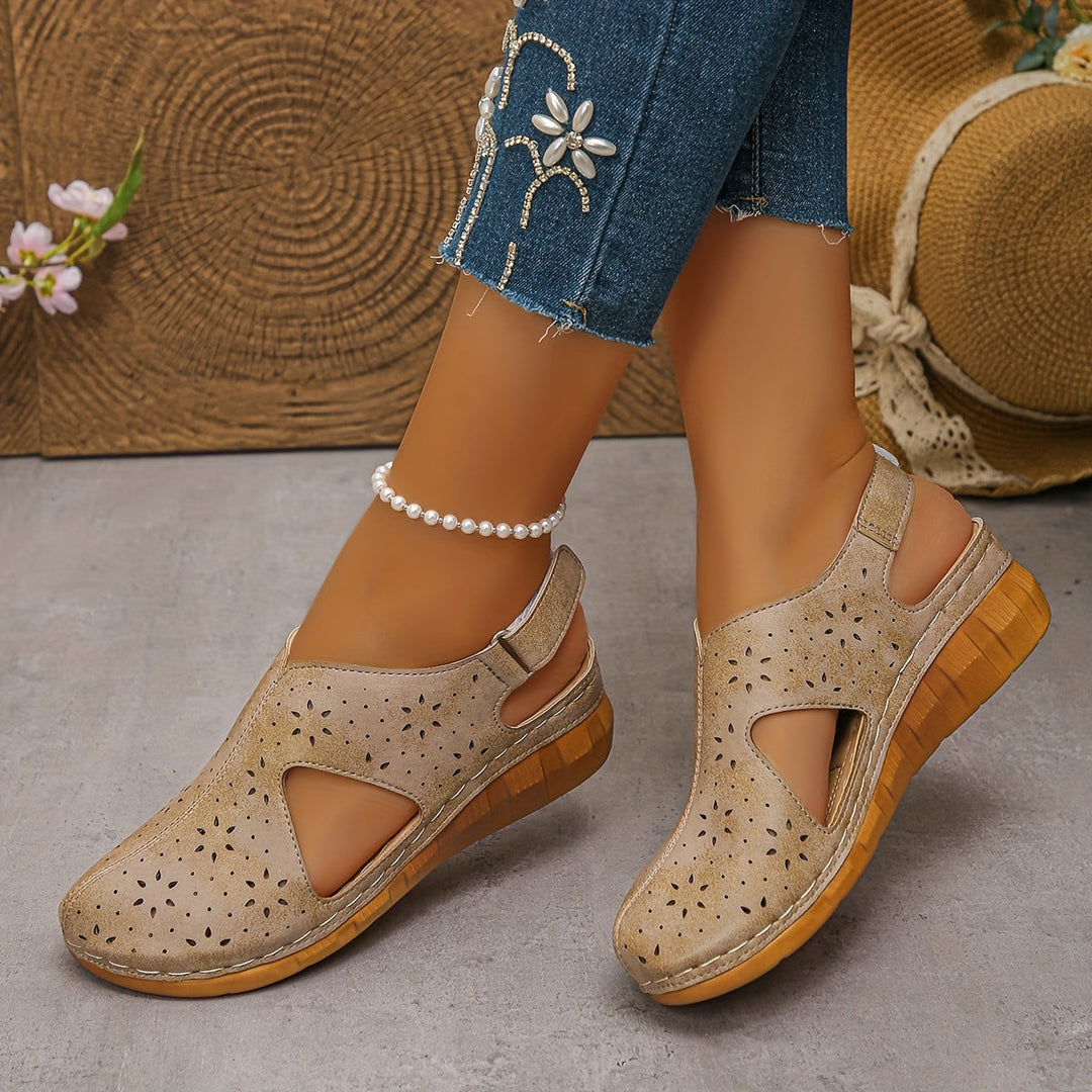 Lunara | Cut-Out Wedge Sandals