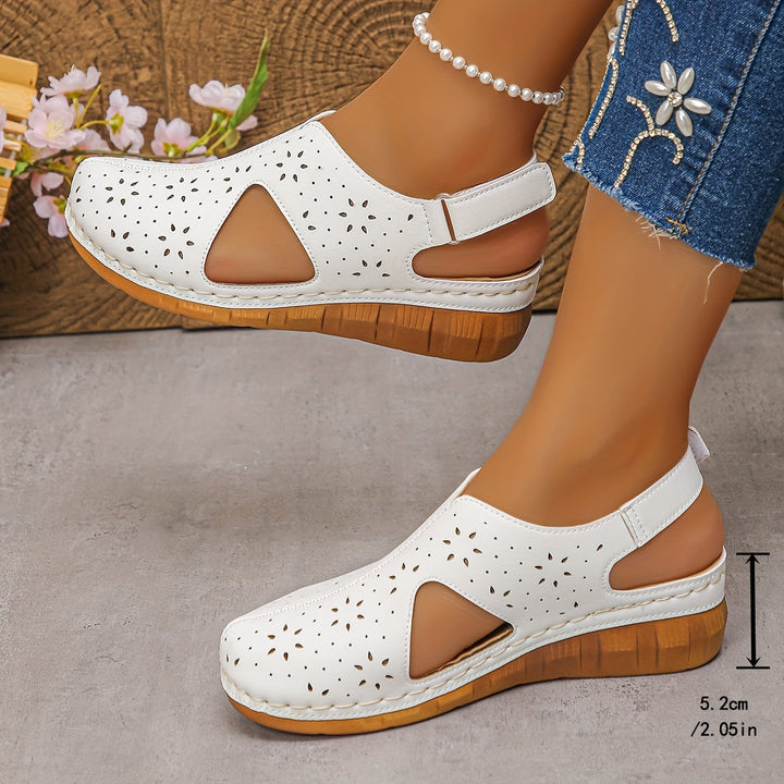 Lunara | Cut-Out Wedge Sandals