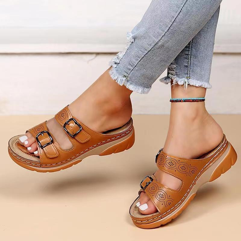 Maren | Double Buckle Mule Sandals