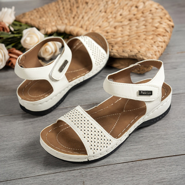Seralyn | Perforated Wedge Sandals