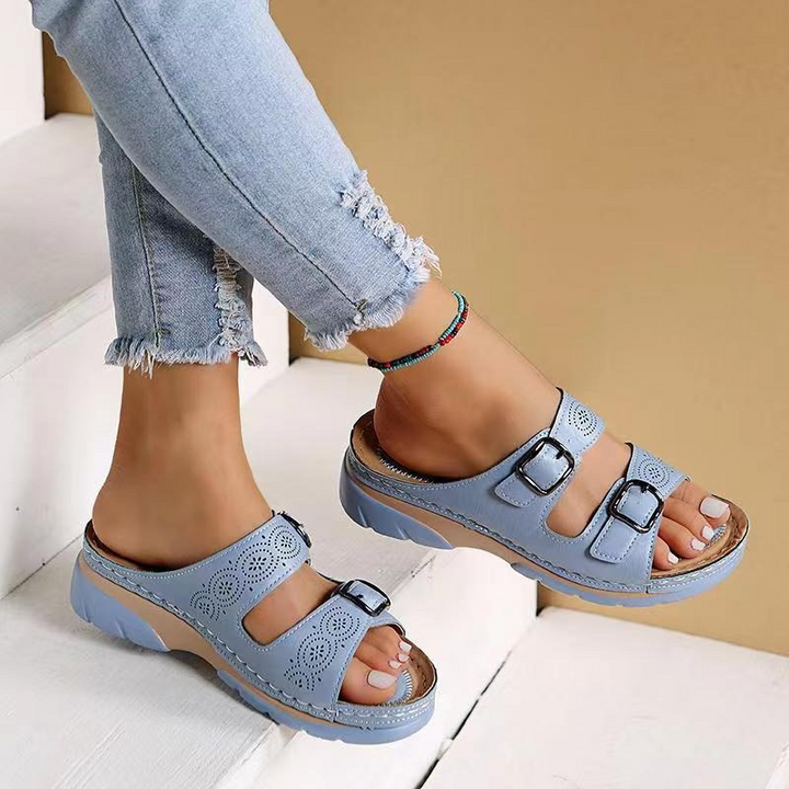 Maren | Double Buckle Mule Sandals