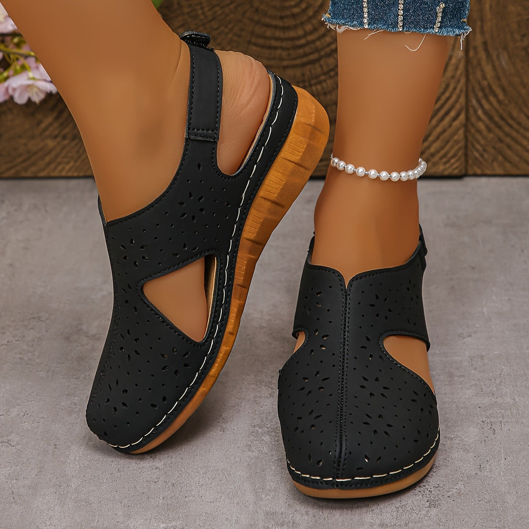Lunara | Cut-Out Wedge Sandals