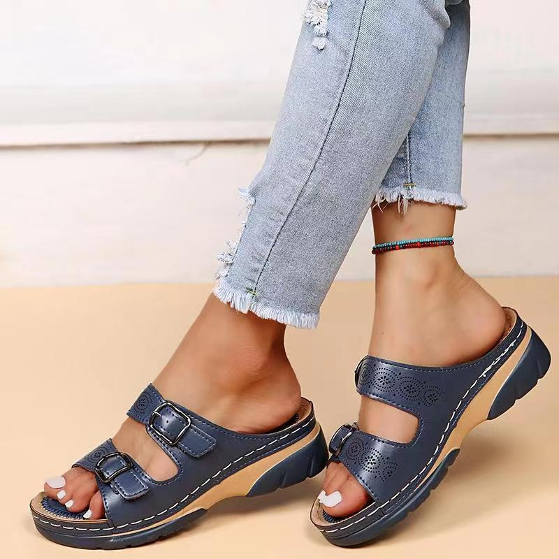 Maren | Double Buckle Mule Sandals