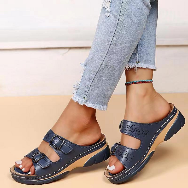 Maren | Double Buckle Mule Sandals