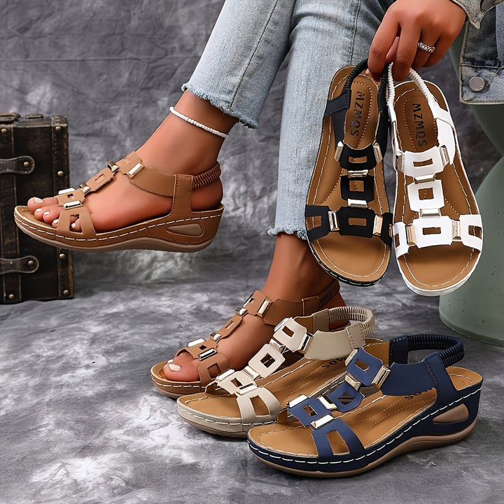 Celeste | Buckle Strap Wedge Sandals