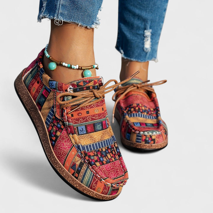 Sara | Boho Print Comfort Sneakers