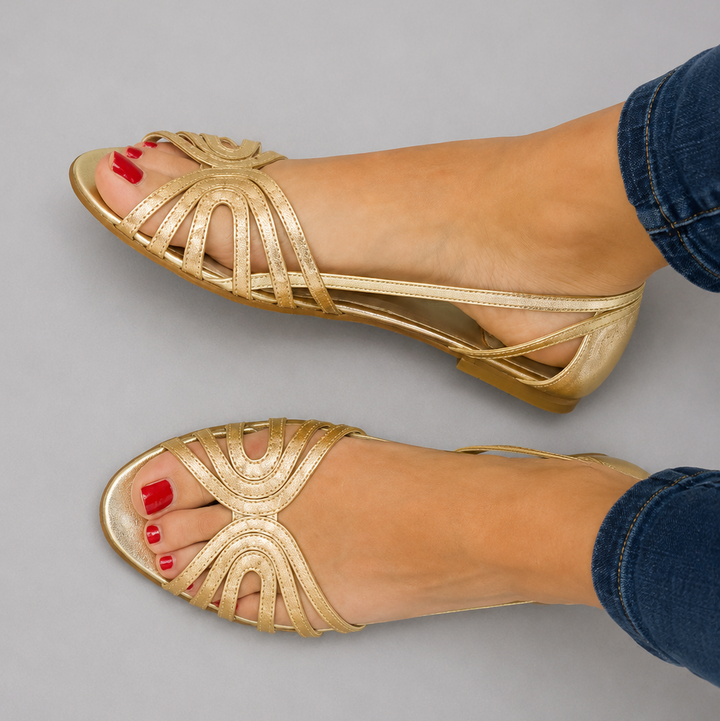 Eleonora Golden Sandals Summer Light