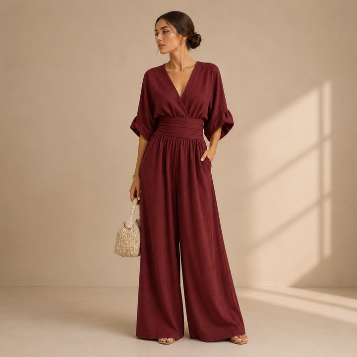Isabelle | Wrap Wide-Leg Jumpsuit