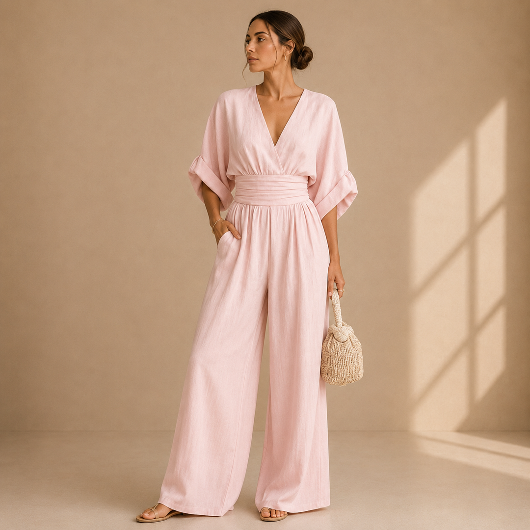 Isabelle | Wrap Wide-Leg Jumpsuit