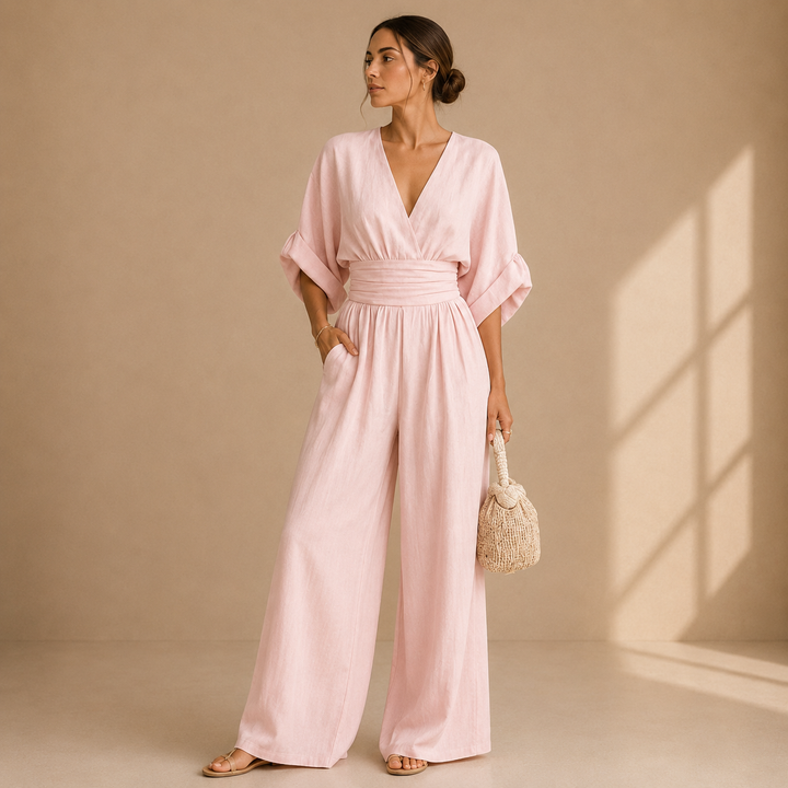 Isabelle | Wrap Wide-Leg Jumpsuit