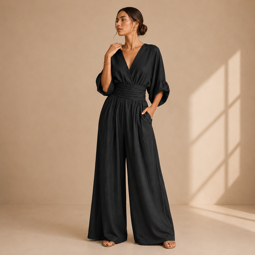 Isabelle | Wrap Wide-Leg Jumpsuit