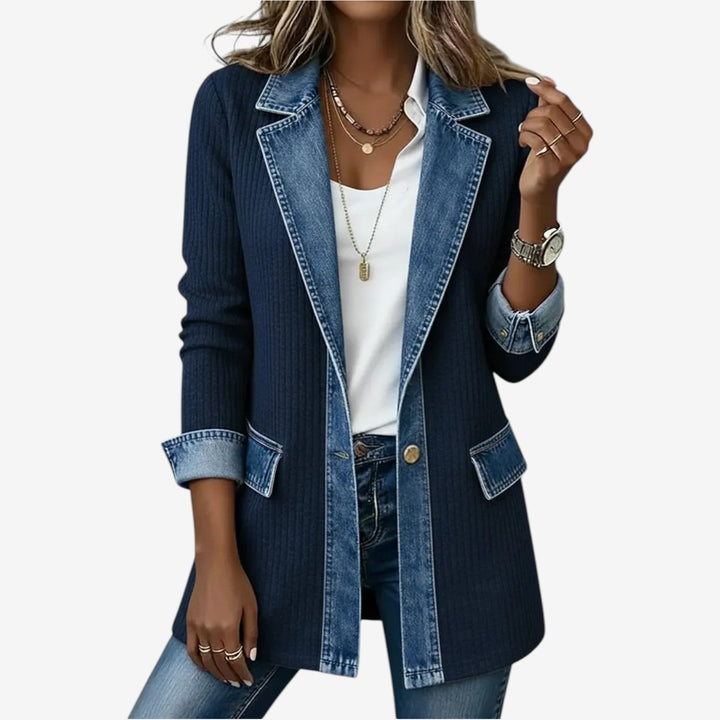 Liv | Denim & Knit Relaxed Jacket