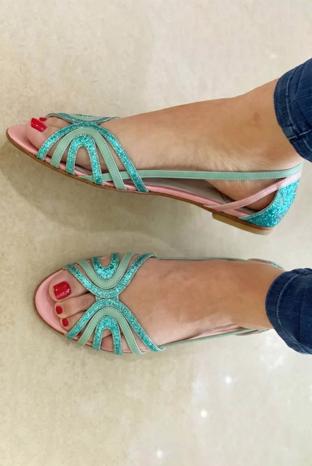 Eleonora Golden Sandals Summer Light