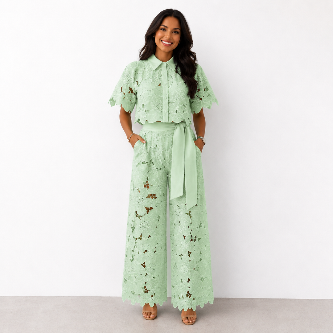 Isabella | Lace Floral Two-Piece Set