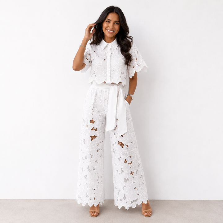 Isabella | Lace Floral Two-Piece Set