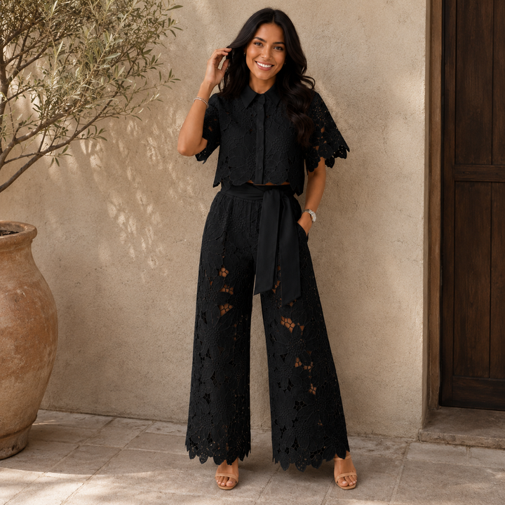 Isabella | Lace Floral Two-Piece Set