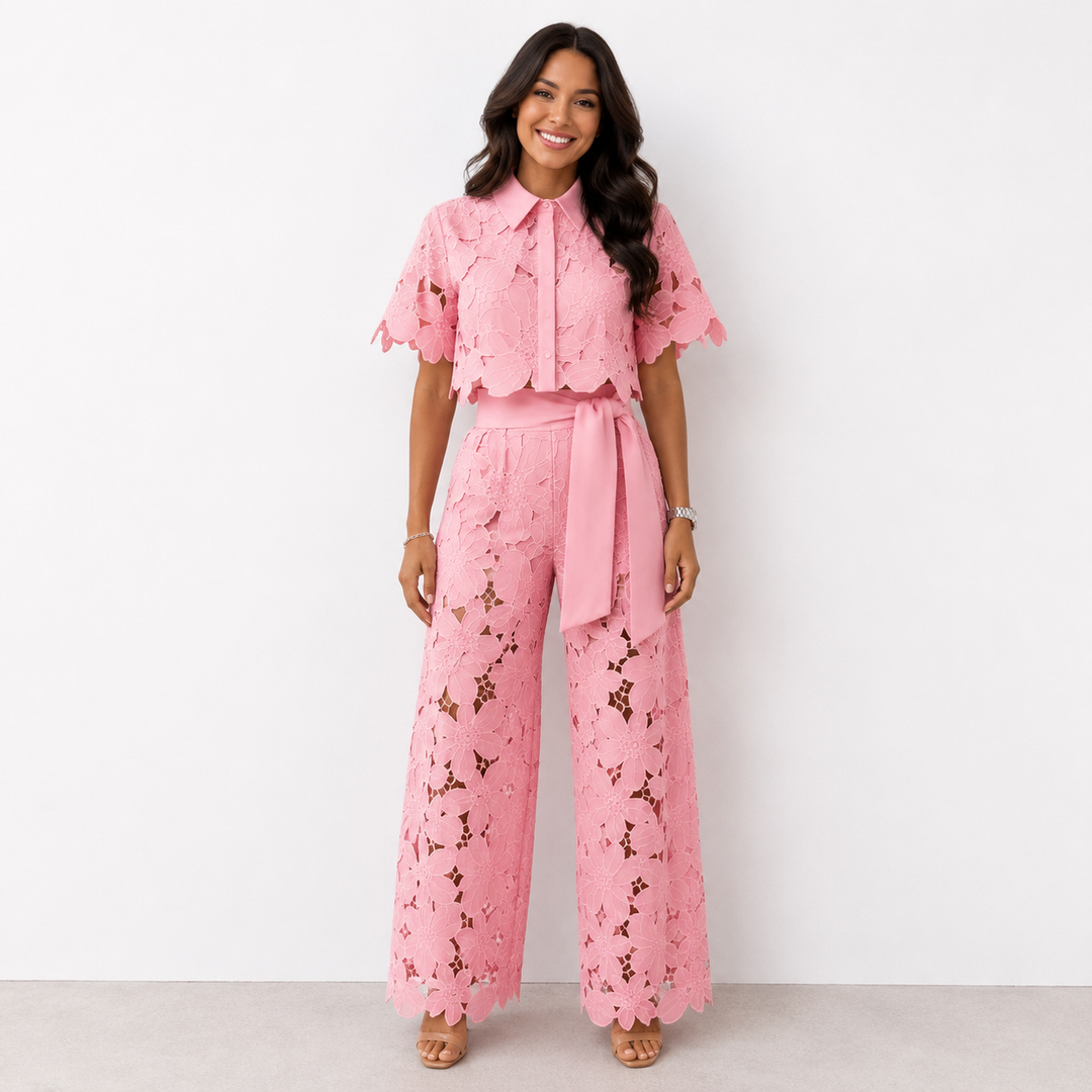 Isabella | Lace Floral Two-Piece Set