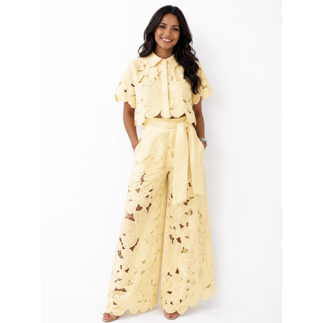 Isabella | Lace Floral Two-Piece Set