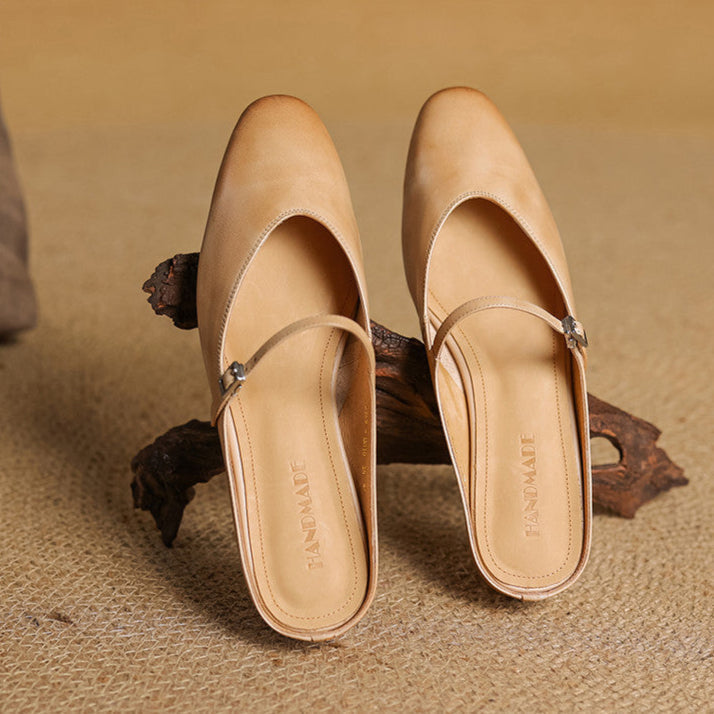 Audrey | Mary Jane Leather Mules