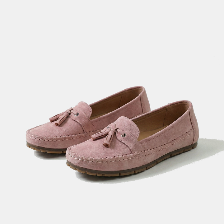 Elise | Tassel Suede Moccasins