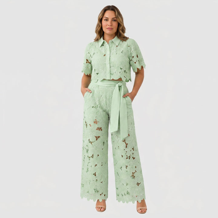 Isabella | Lace Floral Two-Piece Set