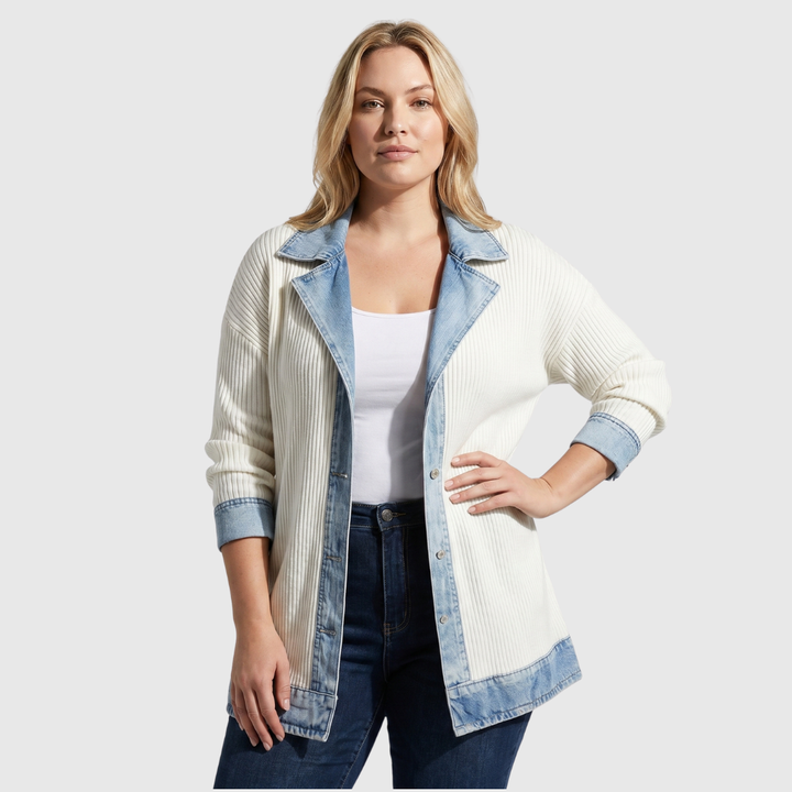 Liv | Denim & Knit Relaxed Jacket