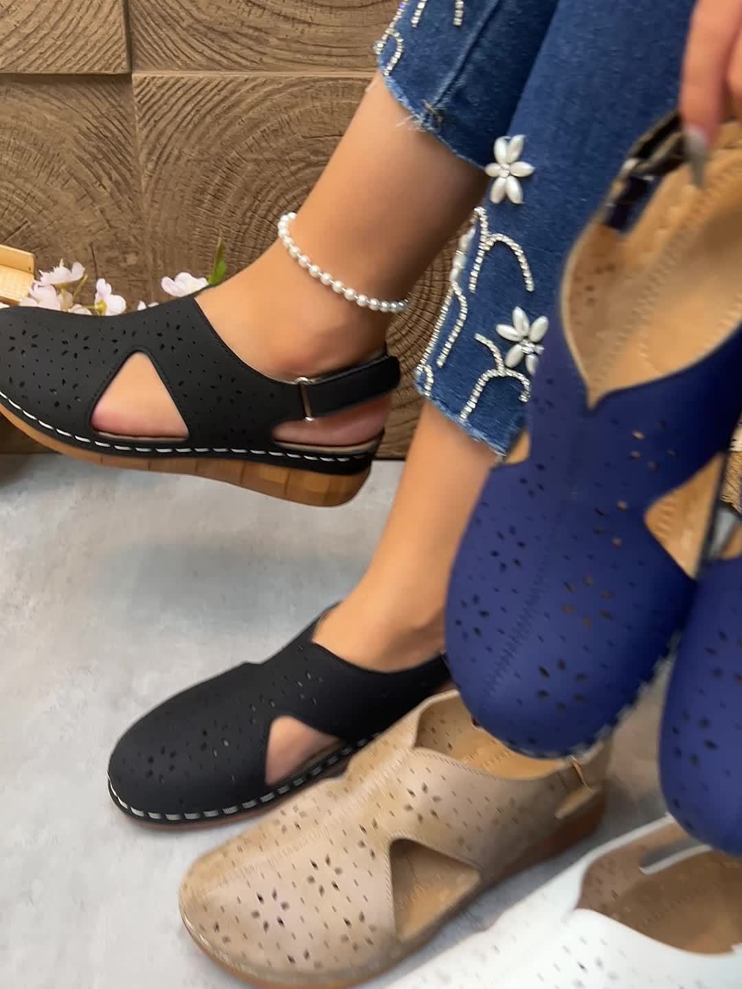 Lunara | Cut-Out Wedge Sandals