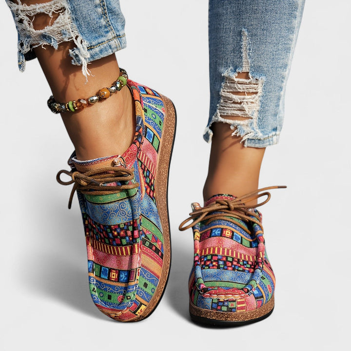 Sara | Boho Print Comfort Sneakers