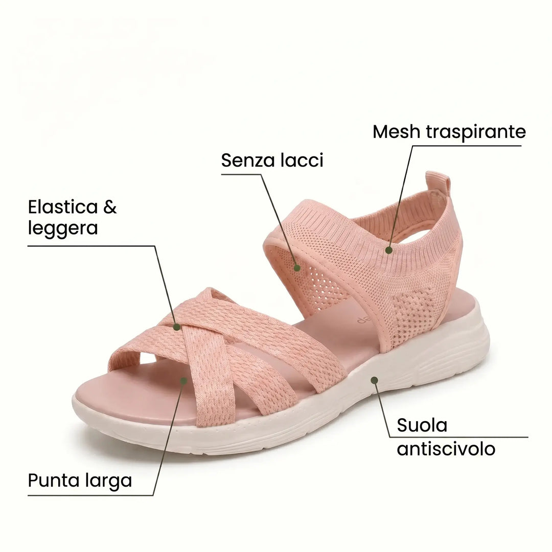 Lina | Wide Toe Slip-On Sandals