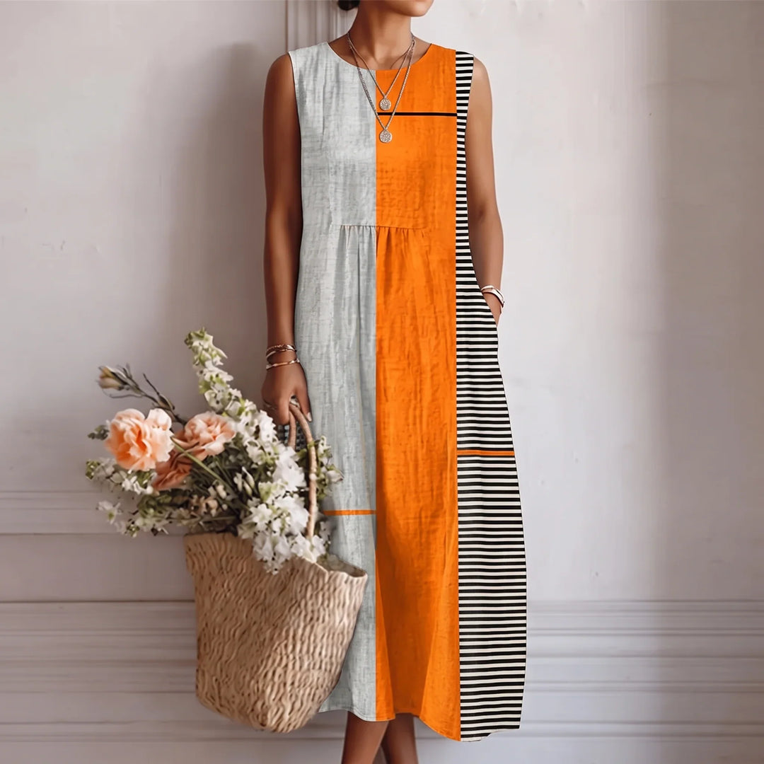 Alba | Floral Cotton Midi Dress