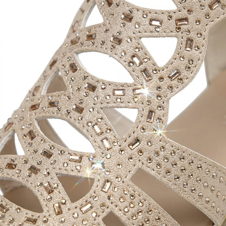Gloria | Embellished Gladiator Wedge Sandals