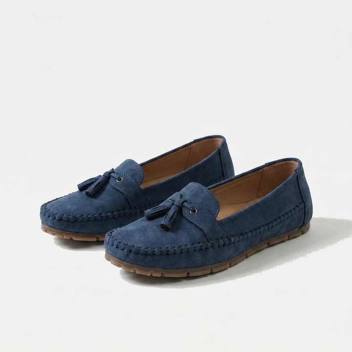 Elise | Tassel Suede Moccasins