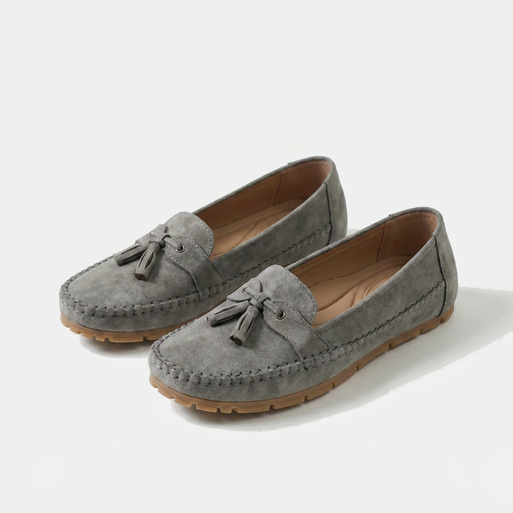 Elise | Tassel Suede Moccasins